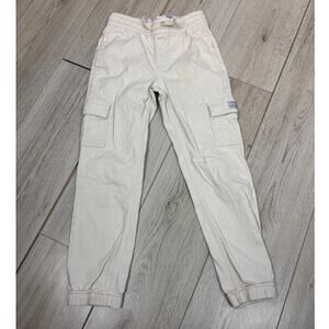 Girls Levi's Cargo Joggers Khaki Size 10 98% Cotton Pull On Waistaband